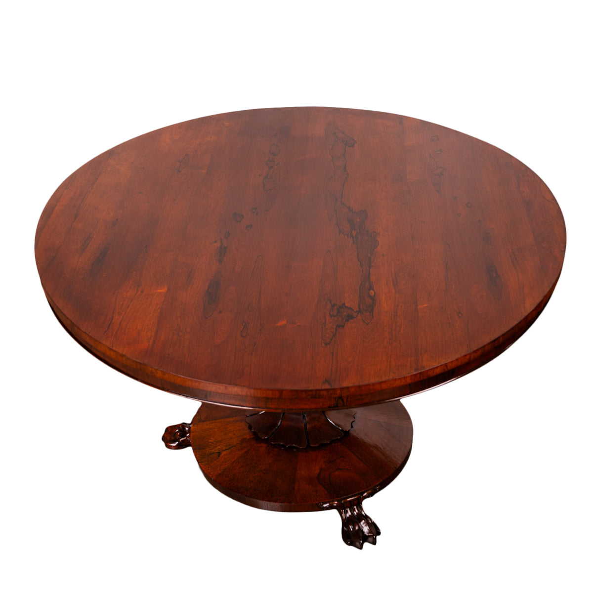 Antique Georgian Regency Rosewood Circular Dining Breakfast Tilt-Top Table 1820