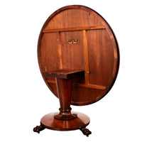 Antique Georgian Regency Rosewood Circular Dining Breakfast Tilt-Top Table 1820