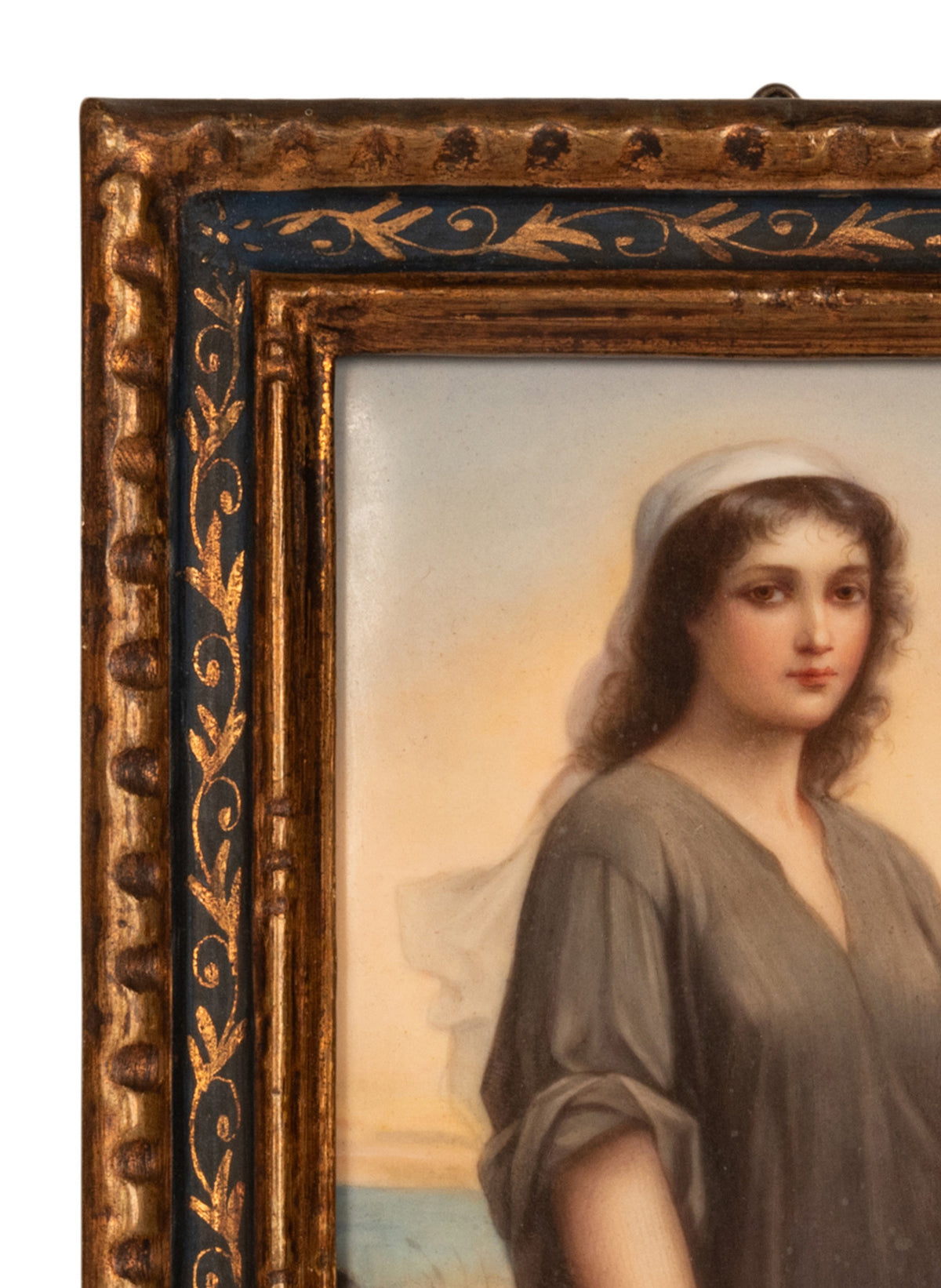 Antique German KPM Berlin Porcelain Portrait Plaque "Ruth" by Landelle 1895