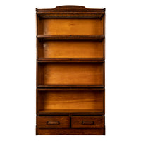 Antique American Mission Arts & Crafts Stacking Leaded Glass Lawyer's Bookcase