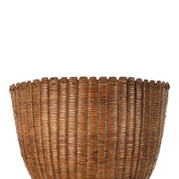 Antique French Bordeaux Wine Grape Pickers Woven Basket Chateau Margaux 1870