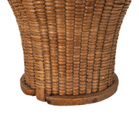 Antique French Bordeaux Wine Grape Pickers Woven Basket Chateau Margaux 1870