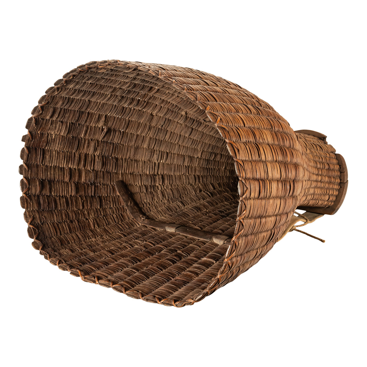 Antique French Bordeaux Wine Grape Pickers Woven Basket Chateau Margaux 1870