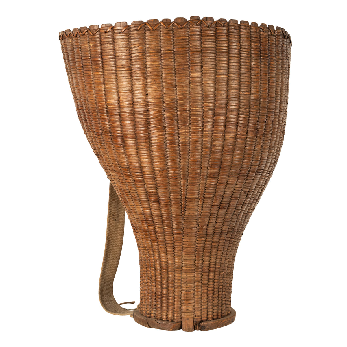 Antique French Bordeaux Wine Grape Pickers Woven Basket Chateau Margaux 1870