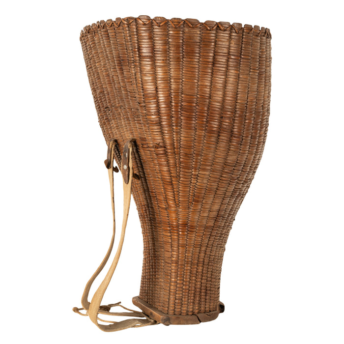 Antique French Bordeaux Wine Grape Pickers Woven Basket Chateau Margaux 1870