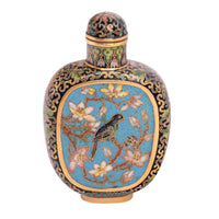 Antique 18th Century Chinese Qianlong 16 Karat Gold Cloisonne Enamel Snuff Bottle Mark Period