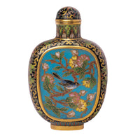 Antique 18th Century Chinese Qianlong 16 Karat Gold Cloisonne Enamel Snuff Bottle Mark Period