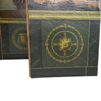 Antique Italian Oil on Canvas Painted Neo-Classical Screen Room Divider 1860