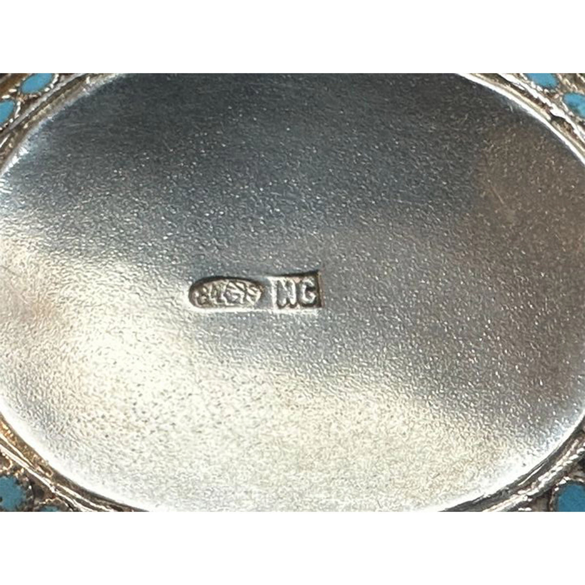 Antique Imperial Russian Silver Gilt Cloisonne Kovsh Nikolay Strulev Moscow 1908