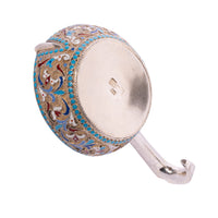 Antique Imperial Russian Silver Gold Enamel Kovsh Nikolai Antipov Moscow 1896