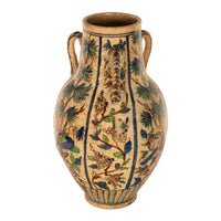 Large Antique Islamic Qajar Persian Ottoman Iznik Kutahya Pottery Vase 1850