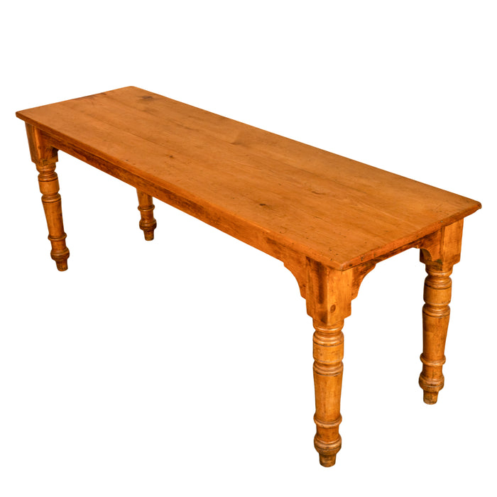 Antique 19th Century English Pine Country Farmhouse 8 seat Dining Table 1860