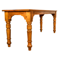 Antique 19th Century English Pine Country Farmhouse 8 seat Dining Table 1860