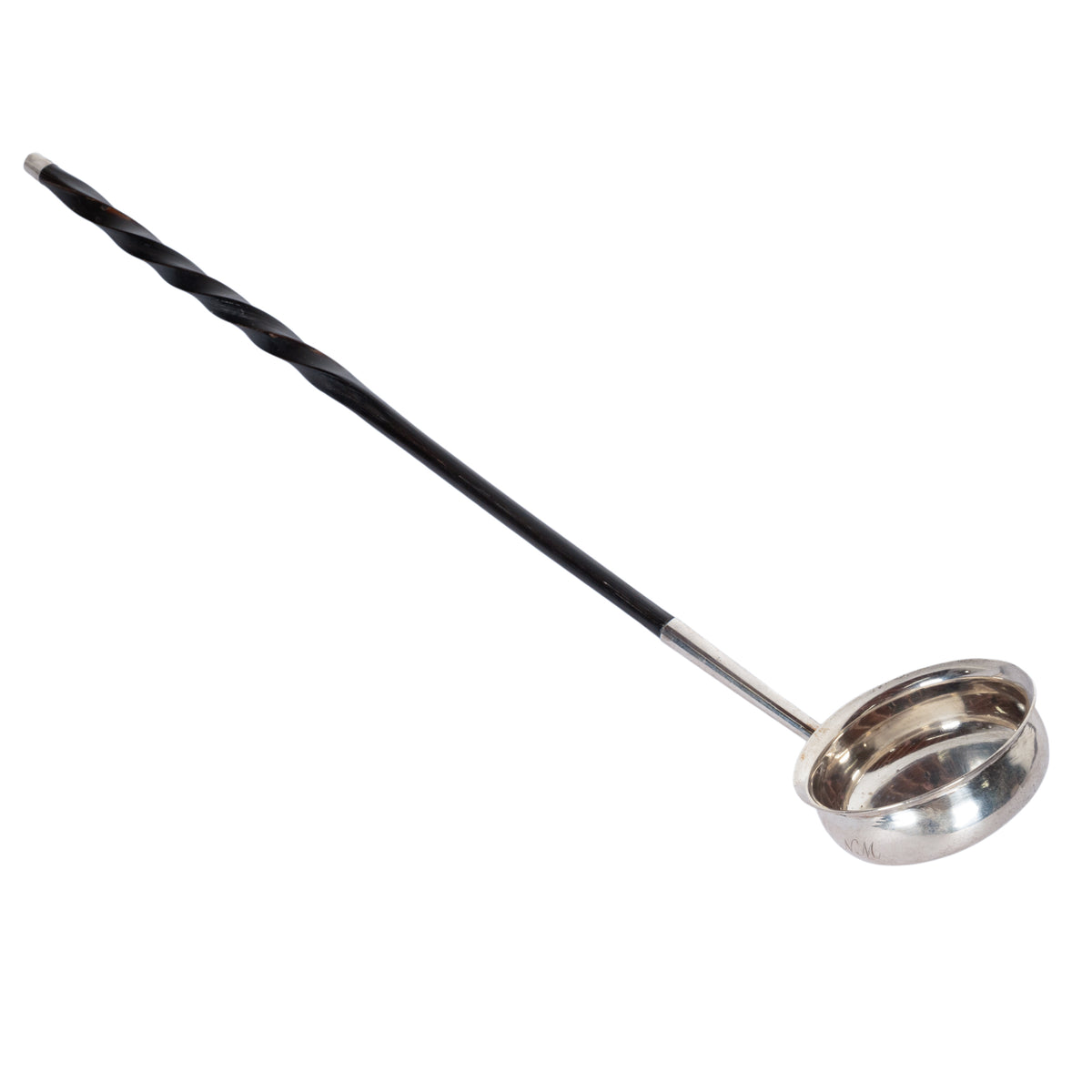 Antique American Sterling Silver & Baleen Georgian Punch Nog Toddy Ladle 1780