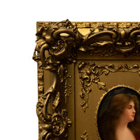 Antique German KPM Porcelain Portrait Plaque Young Woman Signed Wagner Asti 1890