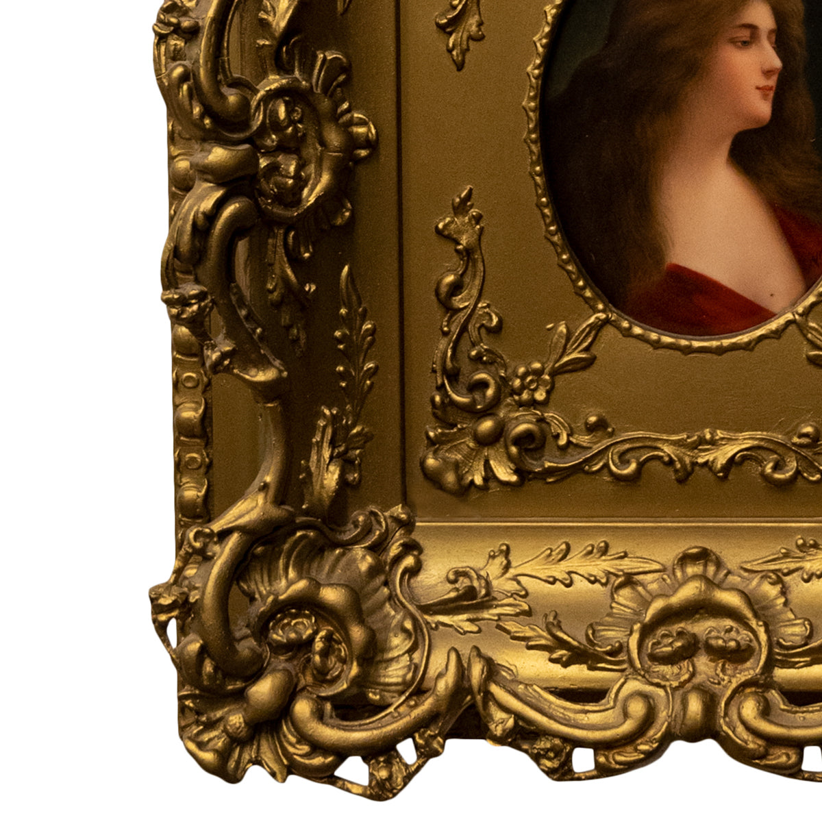 Antique German KPM Porcelain Portrait Plaque Young Woman Signed Wagner Asti 1890