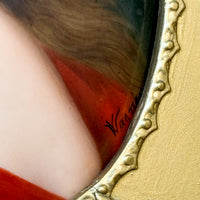 Antique German KPM Porcelain Portrait Plaque Young Woman Signed Wagner Asti 1890