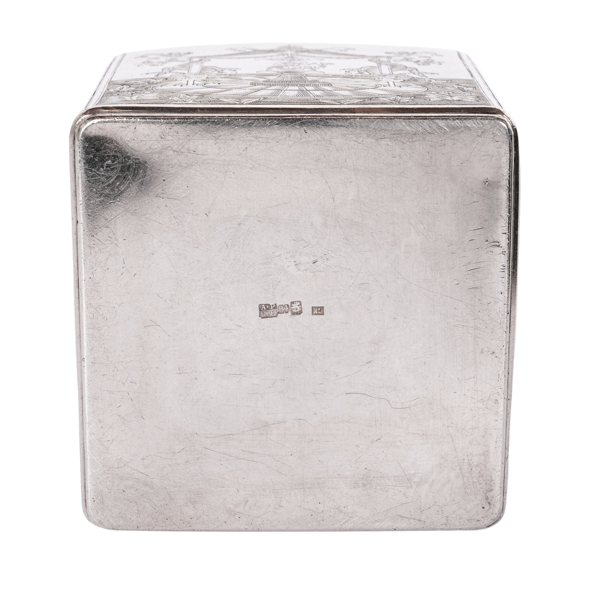 Antique Russian Imperial Silver Chinoiserie Tea Caddy Gustav Klingert Moscow 1894