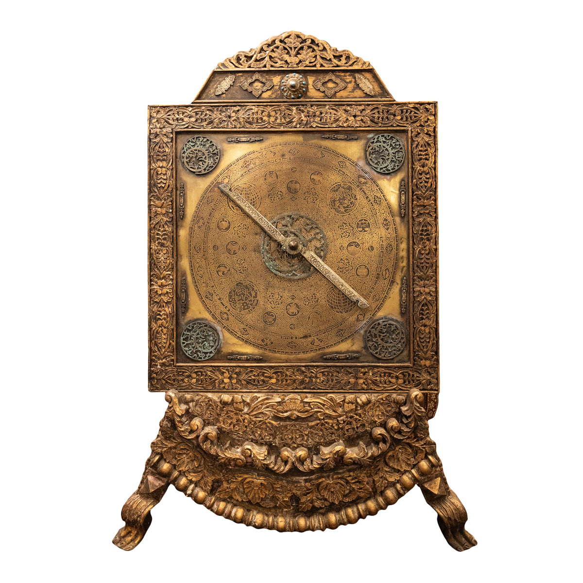 Monumental Antique Islamic Ottoman Safavid Astrological Astrolabe on Stand 1720