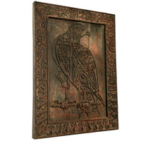 Antique Islamic Zoomorphic Carved Wooden Falcon Panel Quran Calligraphy Deccan