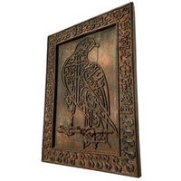 Antique Islamic Zoomorphic Carved Wooden Falcon Panel Quran Calligraphy Deccan
