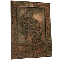 Antique Islamic Zoomorphic Carved Wooden Falcon Panel Quran Calligraphy Deccan