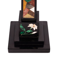 Pair Antique Pietra Dura Marble Specimen Stone Desk Obelisks Derbyshire 1840