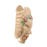 Antique Art Deco "Bizarre" Pottery Wall Mask Vase Clarice Cliff "Marlene" 1936