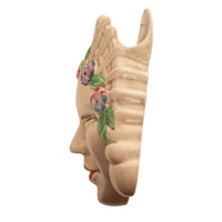 Antique Art Deco "Bizarre" Pottery Wall Mask Vase Clarice Cliff "Marlene" 1936