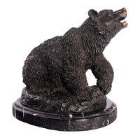 Antique 19th Century French Bonze Animalier Brown Bear Statue Sculpture Paris by Antoine-Louis Barye circa 1870