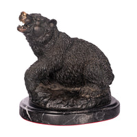 Antique 19th Century French Bonze Animalier Brown Bear Statue Sculpture Paris by Antoine-Louis Barye circa 1870