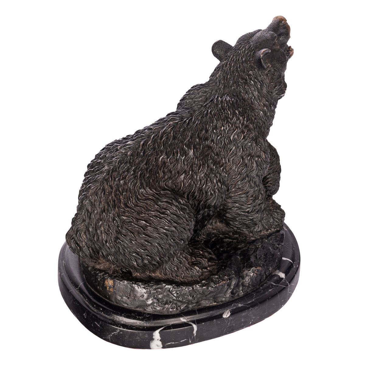 Antique 19th Century French Bonze Animalier Brown Bear Statue Sculpture Paris by Antoine-Louis Barye circa 1870