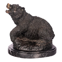 Antique 19th Century French Bonze Animalier Brown Bear Statue Sculpture Paris by Antoine-Louis Barye circa 1870