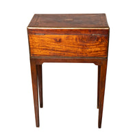 Antique English Walnut Brass Military Campaign Gateleg Writing Desk Box 1850