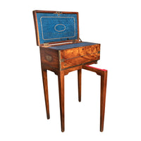 Antique English Walnut Brass Military Campaign Gateleg Writing Desk Box 1850