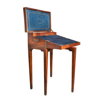 Antique English Walnut Brass Military Campaign Gateleg Writing Desk Box 1850