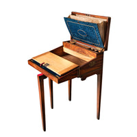 Antique English Walnut Brass Military Campaign Gateleg Writing Desk Box 1850