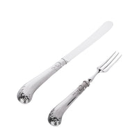 Antique Sterling Silver Dessert Service for 12 Knives Forks Allen & Darwin Sheffield Asprey London