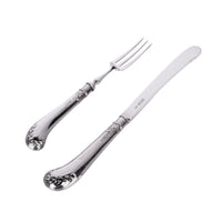 Antique Sterling Silver Dessert Service for 12 Knives Forks Allen & Darwin Sheffield Asprey London