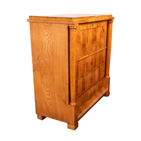 Antique Swedish Golden Ash Biedermeier Secretary Chest Dresser Desk inlaid 1820