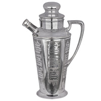 Antique Art Deco Silver Plated Engraved Cocktail Recipe Shaker What'll Yer Have