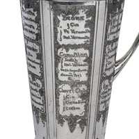 Antique Art Deco Silver Plated Engraved Cocktail Recipe Shaker What'll Yer Have