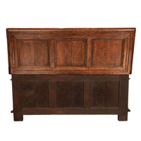Antique Renaissance Revival Carved Oak Coffer Chest Trunk Window Bench Seat 1880