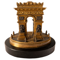 Antique French Grand Tour Gilt Bronze Architectural Model Arc de Triomphe 1825