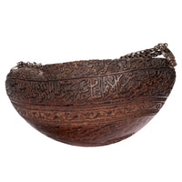 Antique Islamic Persian Qajar Period Coco de Mer Kashkhul Sufi Begging Bowl 1740