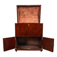 Antique Georgian Mahogany Domed Top Wine Liquor Cellarette Cabinet Box 1780