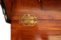 Antique 18th Century VOC Dutch Colonial Padouk Ebony Secretary Desk Bureau 1730