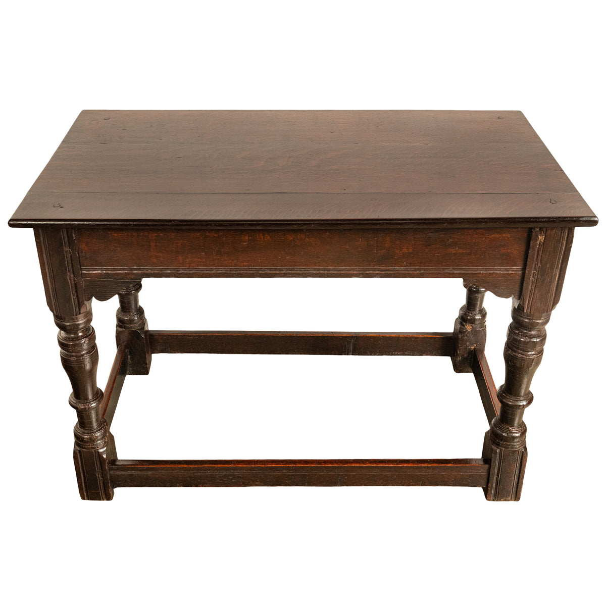 Antique 17th Century Charles II Country Oak Refectory Side Serving Table 1680