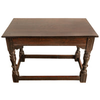 Antique 17th Century Charles II Country Oak Refectory Side Serving Table 1680