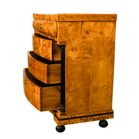 Antique Austrian Biedermeier Golden Birch Ebony Chest of Drawers Commode 1820